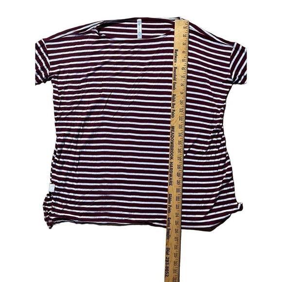 Women's Red/White Stripped short sleeve top. Boutique Brand Emerald. - Picture 6 of 6
